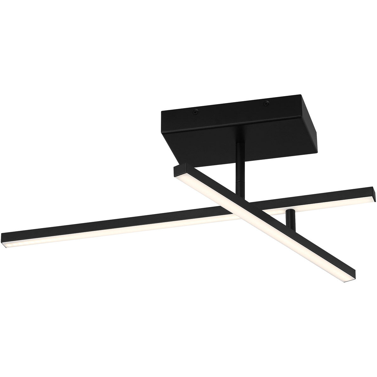 Duo LED 4.75 inch Matte Black Semi-Flush Mount Ceiling Light